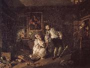 William Hogarth Fashionable marriage groups count the death of painting France oil painting artist